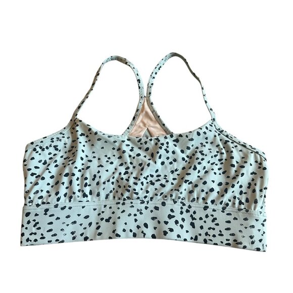 Varley Blue Animal Print Sports Bra Workout Athletic Athleisure Size Medium - Picture 2 of 10